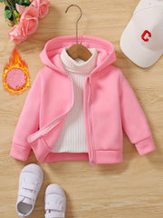 Baby Girl Boy Cozy Jacket Soft Warm Zip-Up Coat