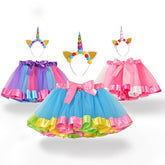 Kid Baby Girl Princess Rainbow Tutu Skirts