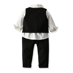 Baby Boy Bow Tie Vest 3 Pcs Formal Set Suits