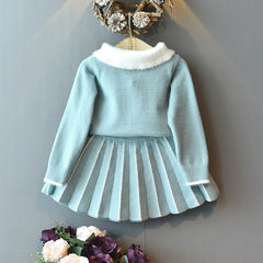 Girls Vestido Utumn Winter Warm Swan Garment Casual Dress