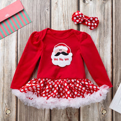 Baby Girl Christmas Long-sleeved Dress 0-2 Years