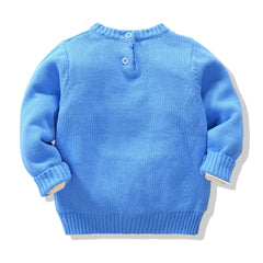 Kid Baby Boy Embroidery Double Layer Thickened Sweater