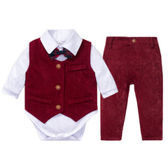 Gentleman Set Baby Boy Suits Wedding Formal Birthday 2 Pcs