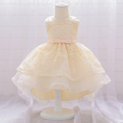 Baby Girl Birthday Gift Embroidered Trailing Full Moon Dress