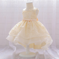 Baby Girl Birthday Gift Embroidered Trailing Full Moon Dress