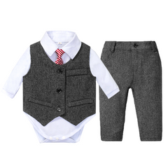 Gentleman Set Baby Boy Suits Wedding Formal Birthday 2 Pcs