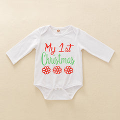 Ins Christmas Baby Girls Outfit Plus Hooded 3Pcs Sets