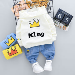 Baby Girls Boys Clothing Cartoon Tops +Bottoms 2Pcs/set