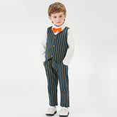 Kids Baby Boys Suit Fashion Striped Tops+ Bottoms+Vest 3Pcs/Set 1-6 Years