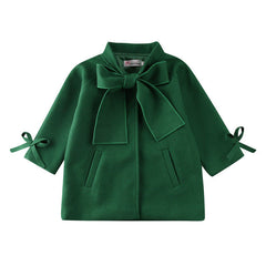 Kid Baby Girls Outerwear Fashion Thickened Winter Woolen Coat