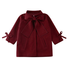 Kid Baby Girls Outerwear Fashion Thickened Winter Woolen Coat