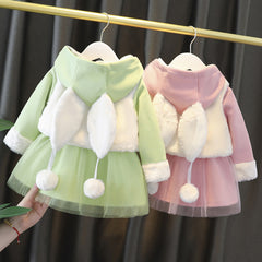 Girl Autumn Dress Fashion Cute Casual Dress 2 Pcs