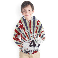 Kid Boy Girl 3D US Flag Print Fashion Hoodie