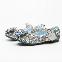 Girls Soft-soled Sequined Water Drill Crystal Single Shoes