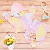 Kid Baby Girl Tie-Dyed Long Sleeve Outfits Set 2 Pcs