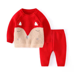 Baby Boy Girl Spring Knitted Animal 2 Pcs Sets