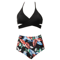 Family Matching Parent-child Printed High Waist Bikini Swimsuit