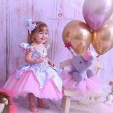 Kid Baby Girl Princess Bow Tutu Party Birthday Wedding Dress