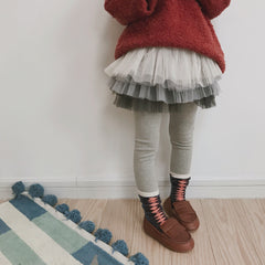 Girl Trousers Thin Style Pure Cotton Mesh Fluffy Pants