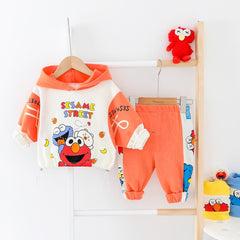 Baby Boy Cartoon Hooded Tracksuit Sports Outfits 2 Pcs