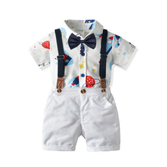 Baby Boys Cute Birthday Party Fashion Gentleman Boy Sets 2 Pcs