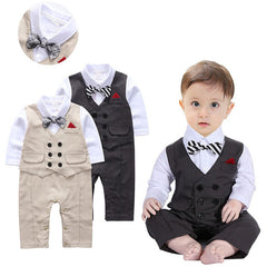 Baby Boy Bowtie Long-sleeve Gentleman 3 Pcs Sets 6-24 Months
