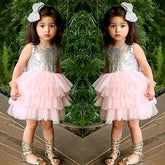 2Y-7Y Kid Baby Girls Princess Party Birthday Summer Bow Tutu Cake Dresses