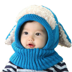 Girls Boys Warm Hat Winter Beanie Scarf Knitted Cap One Size Adjustable 18 months