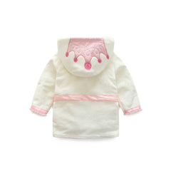 Baby Boys Girls Sleepwear Hooded Bath Robes Flannel Bathrobe Pajamas