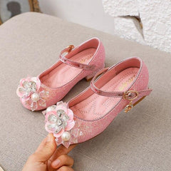 Girls Bling Sequin Crystal Shoes Flat Princess Dance Party Shoes