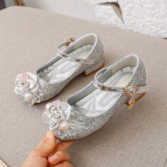 Girls Bling Sequin Crystal Shoes Flat Princess Dance Party Shoes