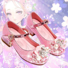 Girls Bling Sequin Crystal Shoes Flat Princess Dance Party Shoes