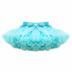 Girls Fluffy Chiffon Solid Colors Tutu Christmas Skirts 2-12 Years