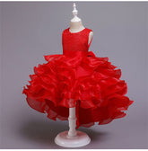 Kid Girls Party Wedding Beaded Embroidery Princess Formal Dress