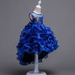 Girls Little Mermaid Fluffy Floral Birthday Party Graduation Prom Dresses
