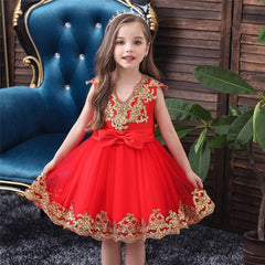 Flower Kid Baby Girl Elagent Baptism Birthday Party Wedding Lace Tutu Dress