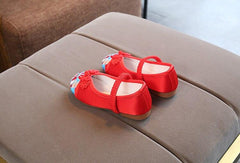 Girls Dancing Embroidered Casual Comfortable Flats Princess Shoes