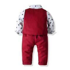 Kid Boy Formal Suit Boy Vest Set 4 Pcs