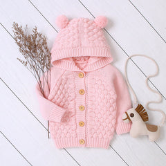 Baby Boy Girls Autumn Knitted Sweater Warm Soft Coats Outerwear