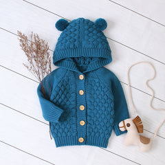 Baby Boy Girls Autumn Knitted Sweater Warm Soft Coats Outerwear