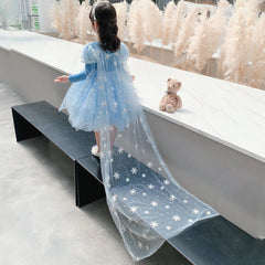 Kid Girl Mesh Princess Autumn Elsa Pompous Frozen Dresses