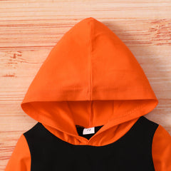 Halloween Baby Costume Long Sleeve Hooded Letter Print Rompers