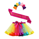 Kid Baby Girl Birthday Round Tutu Birthday Strap Skirts