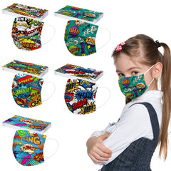 Kid Disposable Cartoon Series Spiny Non-woven Fabric Three Layers Masks 10 Pcs