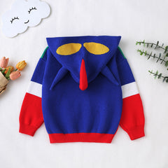 Kid Baby Boy Cartoon Animation Hooded Dynamic Superman Sweater
