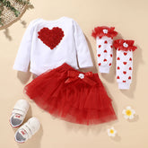 Baby Girl Hattie Love Valentine's Day 3 Pcs Sets