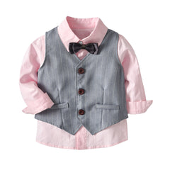Baby Boy Gentleman Bow Tie Gentleman Formal 4 Pcs Set
