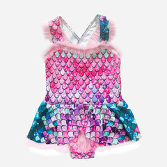 Kid Baby Girls Swimsuit One-piece Princess Mermaid Swimwear