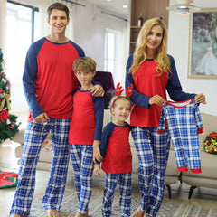 Family Matching Plaid Printed Pajamas Mother Daughter Parent-child Wear