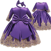 Kid Baby Girl Bow Princess Evening Spring Dresses